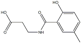 3-[(2-hydroxy-5-methylphenyl)formamido]propanoic acid Struktur