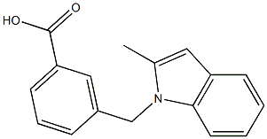 3-[(2-methyl-1H-indol-1-yl)methyl]benzoic acid Struktur