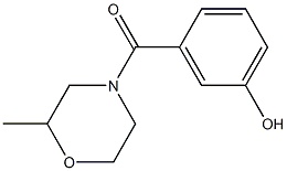 3-[(2-methylmorpholin-4-yl)carbonyl]phenol Struktur