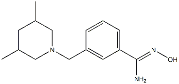 3-[(3,5-dimethylpiperidin-1-yl)methyl]-N'-hydroxybenzenecarboximidamide Struktur