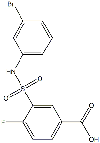 3-[(3-bromophenyl)sulfamoyl]-4-fluorobenzoic acid Struktur