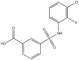 3-[(3-chloro-2-fluorophenyl)sulfamoyl]benzoic acid Struktur