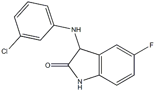 3-[(3-chlorophenyl)amino]-5-fluoro-2,3-dihydro-1H-indol-2-one Struktur