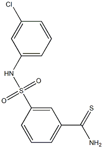 3-[(3-chlorophenyl)sulfamoyl]benzene-1-carbothioamide Struktur