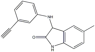 3-[(3-ethynylphenyl)amino]-5-methyl-2,3-dihydro-1H-indol-2-one Struktur