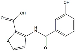 3-[(3-hydroxybenzoyl)amino]thiophene-2-carboxylic acid Struktur