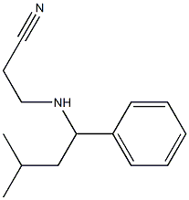 3-[(3-methyl-1-phenylbutyl)amino]propanenitrile Struktur