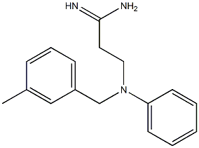 3-[(3-methylbenzyl)(phenyl)amino]propanimidamide Struktur