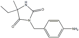 3-[(4-aminophenyl)methyl]-5-ethyl-5-methylimidazolidine-2,4-dione Struktur