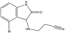 3-[(4-bromo-2-oxo-2,3-dihydro-1H-indol-3-yl)amino]propanenitrile Struktur