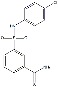 3-[(4-chlorophenyl)sulfamoyl]benzene-1-carbothioamide Struktur