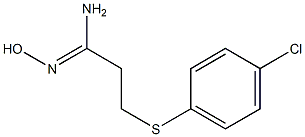 3-[(4-chlorophenyl)sulfanyl]-N'-hydroxypropanimidamide Struktur