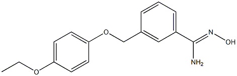 3-[(4-ethoxyphenoxy)methyl]-N'-hydroxybenzenecarboximidamide Struktur