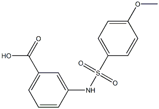 3-[(4-methoxybenzene)sulfonamido]benzoic acid Struktur