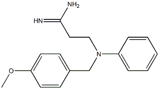 3-[(4-methoxybenzyl)(phenyl)amino]propanimidamide Struktur