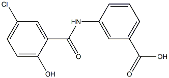 3-[(5-chloro-2-hydroxybenzene)amido]benzoic acid Struktur