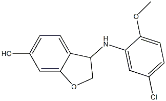 3-[(5-chloro-2-methoxyphenyl)amino]-2,3-dihydro-1-benzofuran-6-ol Struktur