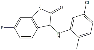 3-[(5-chloro-2-methylphenyl)amino]-6-fluoro-2,3-dihydro-1H-indol-2-one Struktur