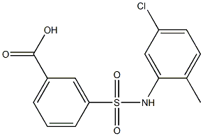 3-[(5-chloro-2-methylphenyl)sulfamoyl]benzoic acid Struktur