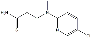 3-[(5-chloropyridin-2-yl)(methyl)amino]propanethioamide Struktur