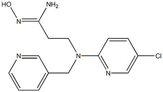 3-[(5-chloropyridin-2-yl)(pyridin-3-ylmethyl)amino]-N'-hydroxypropanimidamide Struktur