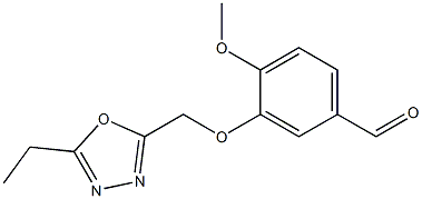 3-[(5-ethyl-1,3,4-oxadiazol-2-yl)methoxy]-4-methoxybenzaldehyde Struktur