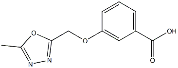 3-[(5-methyl-1,3,4-oxadiazol-2-yl)methoxy]benzoic acid Struktur