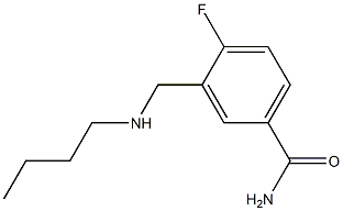 3-[(butylamino)methyl]-4-fluorobenzamide Struktur