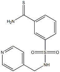 3-[(pyridin-4-ylmethyl)sulfamoyl]benzene-1-carbothioamide Struktur