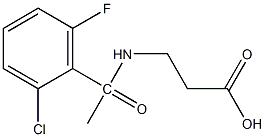 3-[1-(2-chloro-6-fluorophenyl)acetamido]propanoic acid Struktur