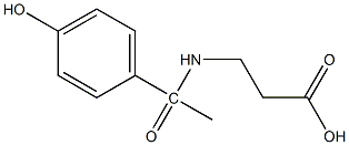 3-[1-(4-hydroxyphenyl)acetamido]propanoic acid Struktur