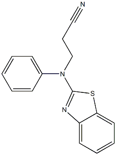 3-[1,3-benzothiazol-2-yl(phenyl)amino]propanenitrile Struktur