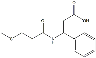 3-[3-(methylsulfanyl)propanamido]-3-phenylpropanoic acid Struktur