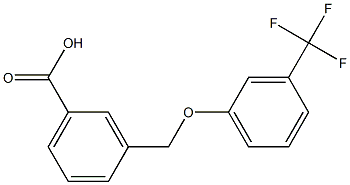 3-[3-(trifluoromethyl)phenoxymethyl]benzoic acid Struktur