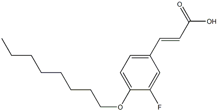 3-[3-fluoro-4-(octyloxy)phenyl]prop-2-enoic acid Struktur