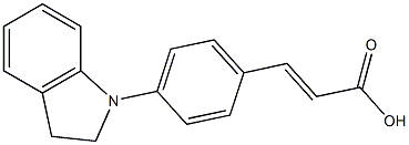 3-[4-(2,3-dihydro-1H-indol-1-yl)phenyl]prop-2-enoic acid Struktur