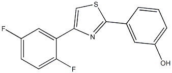 3-[4-(2,5-difluorophenyl)-1,3-thiazol-2-yl]phenol Struktur