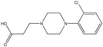 3-[4-(2-chlorophenyl)piperazin-1-yl]propanoic acid Struktur