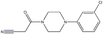 3-[4-(3-chlorophenyl)piperazin-1-yl]-3-oxopropanenitrile Struktur