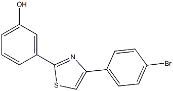 3-[4-(4-bromophenyl)-1,3-thiazol-2-yl]phenol Struktur