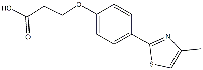 3-[4-(4-methyl-1,3-thiazol-2-yl)phenoxy]propanoic acid Struktur