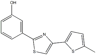 3-[4-(5-methylthiophen-2-yl)-1,3-thiazol-2-yl]phenol Struktur