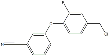 3-[4-(chloromethyl)-2-fluorophenoxy]benzonitrile Struktur