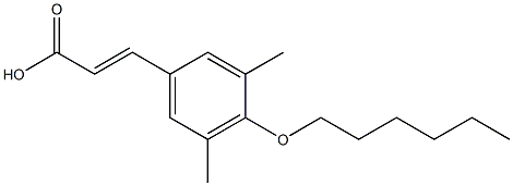 3-[4-(hexyloxy)-3,5-dimethylphenyl]prop-2-enoic acid Struktur