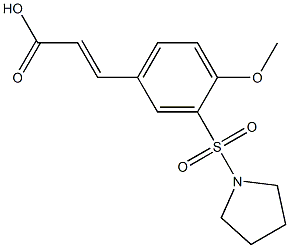 3-[4-methoxy-3-(pyrrolidine-1-sulfonyl)phenyl]prop-2-enoic acid Struktur