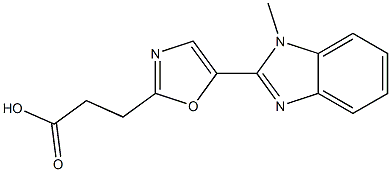 3-[5-(1-methyl-1H-1,3-benzodiazol-2-yl)-1,3-oxazol-2-yl]propanoic acid Struktur