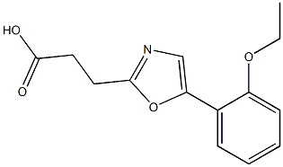 3-[5-(2-ethoxyphenyl)-1,3-oxazol-2-yl]propanoic acid Struktur