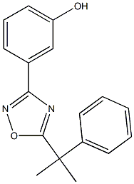 3-[5-(2-phenylpropan-2-yl)-1,2,4-oxadiazol-3-yl]phenol Struktur