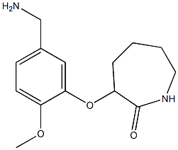 3-[5-(aminomethyl)-2-methoxyphenoxy]azepan-2-one Struktur