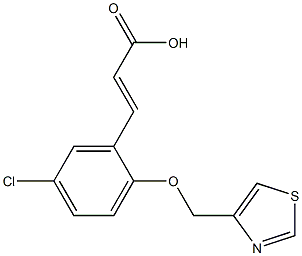 3-[5-chloro-2-(1,3-thiazol-4-ylmethoxy)phenyl]acrylic acid Struktur